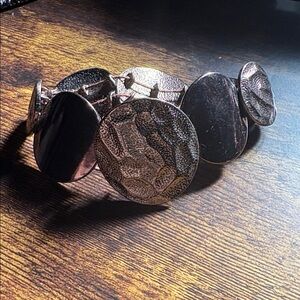 Bronze Polished and Hammered Bracelet